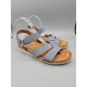 Eurosoft by Sofft Sandals Womens Size 9.5M Lynelle Chambray Blue Strappy Comfort